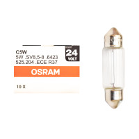 как выглядит лампа автомобильная osram c5w 24v 5w sv8,5-8 6423 на фото