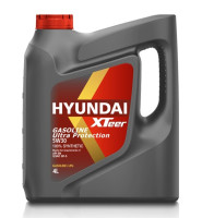 как выглядит масло моторное hyundai xteer gasoline ultra protection 5w30 4л  на фото