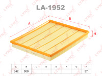 как выглядит lynxauto фильтр воздушный la1952 на фото