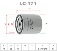 как выглядит lynxauto фильтр масляный lc171 на фото