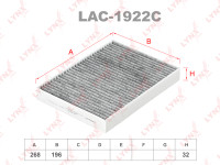 как выглядит фильтр салонный lynxauto lac-1922c на фото