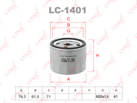 как выглядит lynxauto фильтр масляный lc1401 на фото
