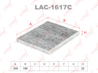 как выглядит фильтр салонный угольный lynxauto lac-1617c на фото