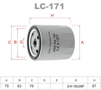 как выглядит lynxauto фильтр масляный lc171 на фото
