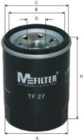как выглядит m-filter фильтр масляный tf27 на фото