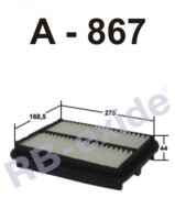 как выглядит rb-exide фильтр воздушный a867 на фото