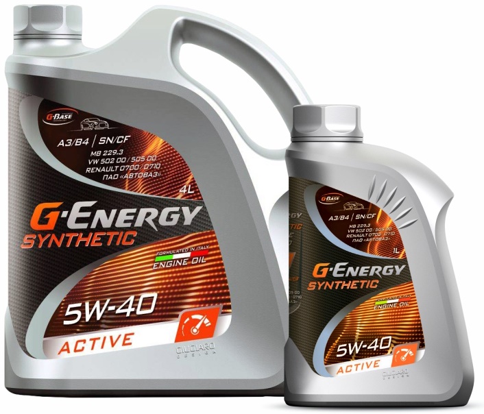 Масло моторное G-ENERGY Synthetic Active 5W40 4л+1л акция - 253142410А .