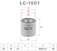 как выглядит lynxauto фильтр масляный lc1601 на фото