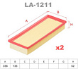 LYNXauto Фильтр воздушный LA1211